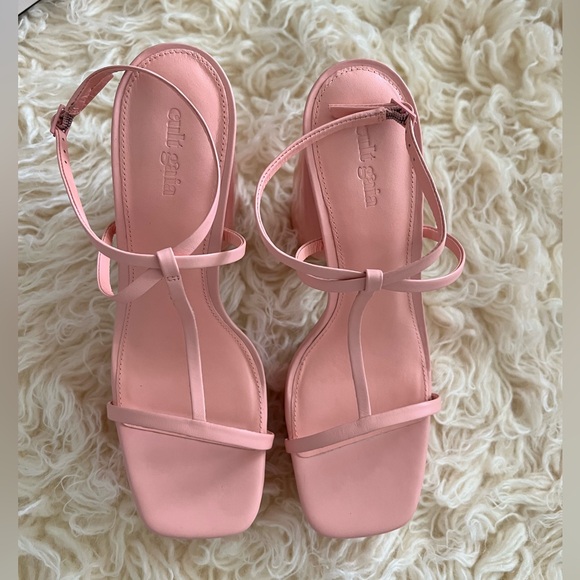 Brand New Cult Gaia Chiara pink heels platform sandals Size US 8.5 / EUR 39 - Picture 8 of 9